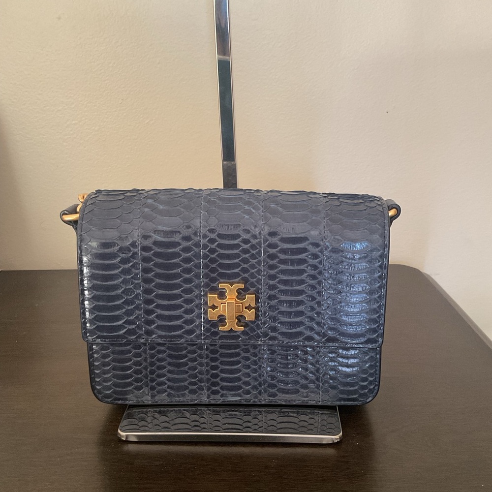 Tory Burch Kira Mini Python Crossbody Bag